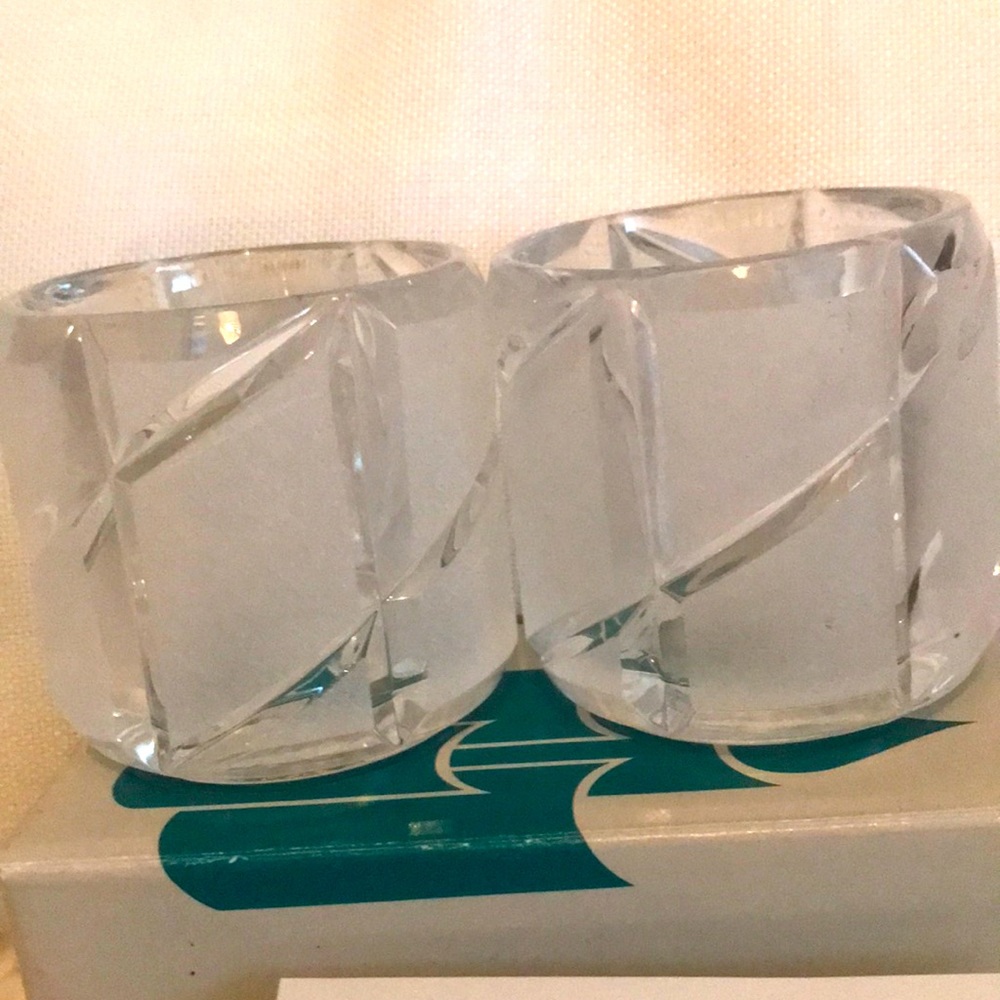 Party lite 24% lead crystal  tea light holders